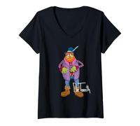 Donna Disney The Muppets Dr. Teeth Electric Mayhem Band Big Pose Maglietta con Collo a V