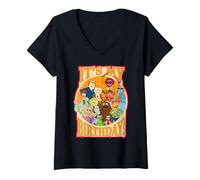 Donna Disney The Muppets "It's My Birthday!" Party Maglietta con Collo a V