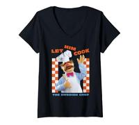 Donna Disney The Muppets Swedish Chef Let Him Cook Funny Cooking Maglietta con Collo a V