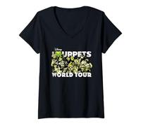 Donna Disney The Muppets World Tour Concert Maglietta con Collo a V