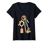 Donna Disney Tinker Bell Peter Pan Fairy Fashion Bag Charm Maglietta con Collo a V