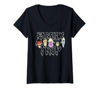 Donna Disney Villains Family Trip Matching Disney Vacation Maglietta con Collo a V