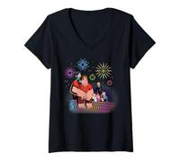 Donna Disney Wreck-It Ralph & Friends New Year's Eve Fireworks Maglietta con Collo a V