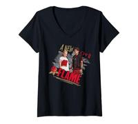 Donna Disney Zombies 4 Nova And Victor A New Flame Official Maglietta con Collo a V