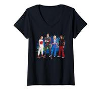 Donna Disney Zombies 4 Nova & Victor + Zed & Addison Official Maglietta con Collo a V