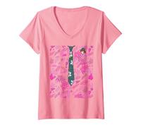 Donna Disney Zootopia 2 Nick Wilde Shirt and Tie Halloween Costume Maglietta con Collo a V