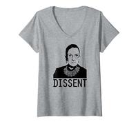 Donna Dissent Ruth Bader Ginsburg RBG Feminista Icona Regalo Magliette Maglietta con Collo a V
