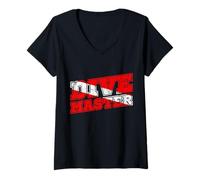 Donna Dive Master Dive Flag Design ARA Diving Istruttore Ocean P Maglietta con Collo a V
