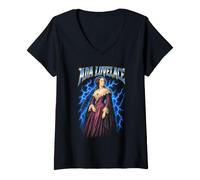 Donna Divertente ADA Lovelace Programmatore Matematica Storia Metallo Musica Umorismo Maglietta con Collo a V