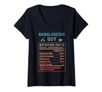 Donna Divertente Bangladesh Boy Uomini orgogliosi con Radici del Bangladesh Maglietta con Collo a V