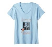 Donna Divertente bicchiere da vino Shakespeare da donna e da uomo Maglietta con Collo a V