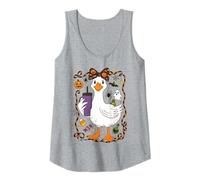 Donna Divertente Bicchiere per Halloween con Camicia a Forma di Oca, Fantasma, Pipistrello, Zucca Canotta