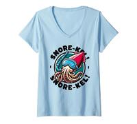 Donna Divertente cefalopode e calamaro Gigante Maglietta con Collo a V