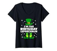 Donna Divertente compleanno irlandese Leprechaun St Patricks Day Irlanda Maglietta con Collo a V