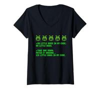 Donna Divertente Debug Programmazione Coding Coder 99 Bug nel Mio Codice Maglietta con Collo a V