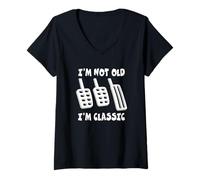 Donna Divertente Design con Trasmissione Manuale I'm Not Old I'm Classic Maglietta con Collo a V