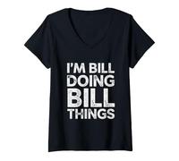 Donna Divertente dicendo Bill Facendo Bill Sarcastico umoristico Maglietta con Collo a V