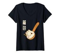 Donna Divertente Dim Sum Art per uomini, donne, bambini, amanti del cibo cinese Maglietta con Collo a V