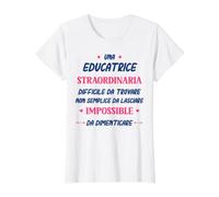 Donna Divertente Educatrice donna Collega Straordinaria Educatrice Maglietta