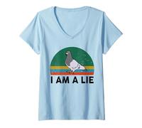 Donna Divertente I Am A Lie Conspiracy Theory Bird are 't Real Truther Maglietta con Collo a V