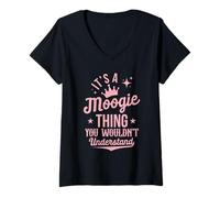 Donna Divertente maglietta Moogie per donne, mamma, nonna, festa della mamma Maglietta con Collo a V