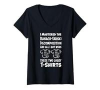 Donna Divertente Maglietta per Matematica Nerd con Banach Tarski Twins Gift Maglietta con Collo a V