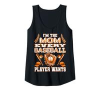 Donna Divertente maglietta sportiva con scritta in inglese "I'm the mom every baseball player wants" Canotta