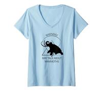 Donna Divertente Mammut Stone Age Ice Age Design Preistorico Maglietta con Collo a V