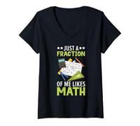 Donna Divertente Matematico Insegnante Matematico Soggetto Matematica Scherzo Maglietta con Collo a V