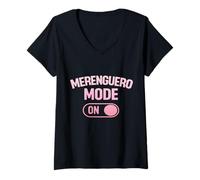 Donna Divertente Merengue Ballerino Merenguero Maglietta con Collo a V