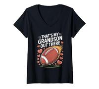 Donna Divertente Nipote Thats My out There Football Family Humor Maglietta con Collo a V