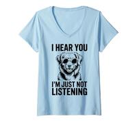 Donna Divertente Nova Scotia Duck Tolling Retriever Maglietta con Collo a V