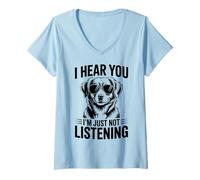 Donna Divertente Nova Scotia Duck Tolling Retriever Maglietta con Collo a V