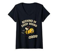Donna Divertente ortografia Bee Fail Bambino Dotato Burnout Academic Trauma Maglietta con Collo a V