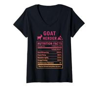 Donna Divertente Pastore di capre Maglietta con Collo a V