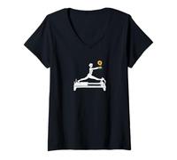 Donna Divertente Reformer Pilates con Girasole pensionamento Amore Hippie Maglietta con Collo a V