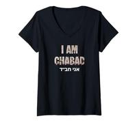 Donna Divertente Regalo «I Am Chabad Jewish Living» Maglietta con Collo a V