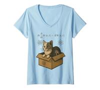 Donna Divertente Schroedinger's Equazione Scienza Meccanica Quantistica Matematica Maglietta con Collo a V