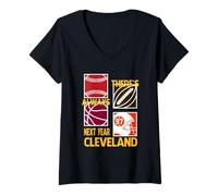 Donna Divertente souvenir di Cleveland "There's Always Next Year" Maglietta con Collo a V