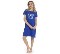 Donna Divertente Stampa Dolce Sogni Fiore Rosa O Comodo Club Blu Cotone Morbido