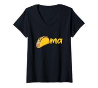 Donna Divertente Taco Tacoma Washington Souvenir Tacos Amante del cibo Maglietta con Collo a V