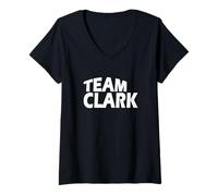 Donna Divertente Team Clark Maglietta con Collo a V