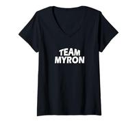 Donna Divertente Team Myron Maglietta con Collo a V