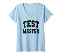 Donna Divertente Test Master Test Day Teacher Mode su Ela STEM Ready Maglietta con Collo a V