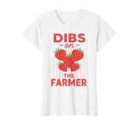 Donna Divertenti donne alla fragola di Dibs On The Farmer Maglietta