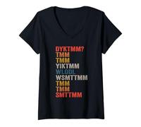 Donna Do You Know The Muffin Man DYKTMM Funny Quote Maglietta con Collo a V