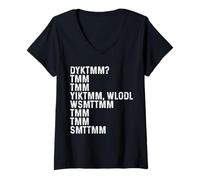 Donna Do You Know The Muffin Man DYKTMM Playful Humor Saying Maglietta con Collo a V
