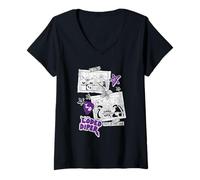 Donna DOAWK Front & Back Loded Diper out of The Crib Tour Collage Maglietta con Collo a V