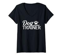 Donna Dog Trainer - addestramento per cani Maglietta con Collo a V