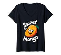 Donna Dolce come il mango Maglietta con Collo a V